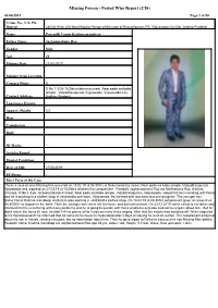 Missing Person - Period Wise Report (CIS) 03/04/2019 Page 1 of 50