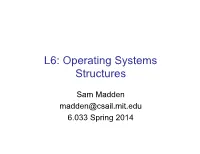 Operating Systems Structures