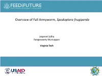Overview of Fall Armyworm, Spodoptera Frugiperda