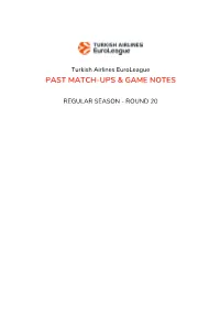 Past Match-Ups & Game Notes