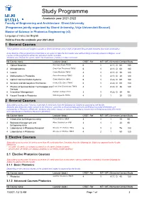 Print Programme (V3)