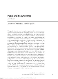 Punk and Its Afterlives Introduction