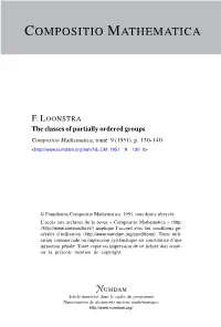 The Classes of Partially Ordered Groups Compositio Mathematica, Tome 9 (1951), P