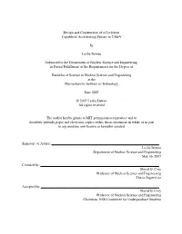 22 Thesis Cyclotron Design and Construction Design and Construction of a Cyclotron Capable of Accelerating Protons