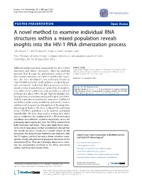 A Novel Method to Examine Individual RNA Structures Within a Mixed Population Reveals Insights Into the HIV-1 RNA Dimerization P