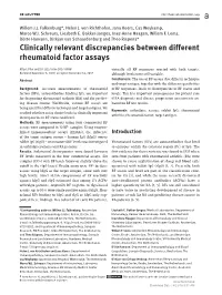 Clinically Relevant Discrepancies Between Different Rheumatoid Factor