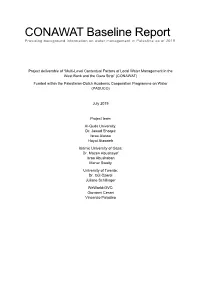CONAWAT Baseline Report Providing Background Information on Water Management in Palestine As of 2019
