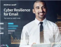 Cyber Resilience for Email TECHNICAL DEEP DIVE Cyber Resilience for Email | Technical Deep Dive