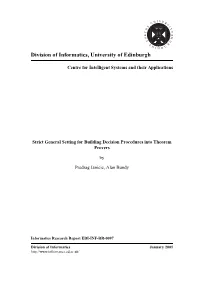 Division of Informatics, University of Edinburgh