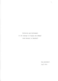 Evolution and Refinement of the Concept of Supply and Demand from Cournot to Marshall Ray Mcdermott