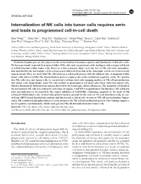 Internalization of NK Cells Into Tumor Cells Requires Ezrin and Leads to Programmed Cell-In-Cell Death
