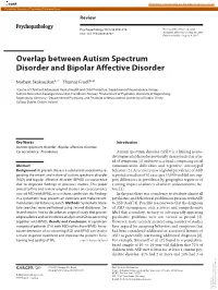 Overlap Between Autism Spectrum Disorder and Bipolar Affective Disorder