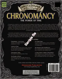 Sample File Chronomancy Rules Summary