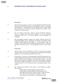 1. Introduction and Pipeline Legislation