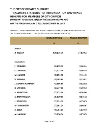 2015 Year End Council Expense Report