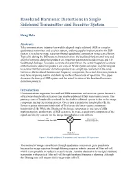 Baseband Harmonic Distortions in Single Sideband Transmitter and Receiver System
