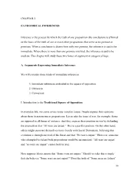 CATEGORICAL INFERENCES Inference Is the Process by Which