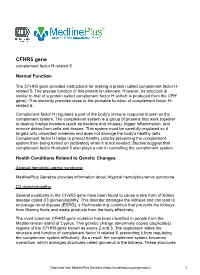 CFHR5 Gene Complement Factor H Related 5