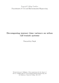 Decomposing Journey Time Variance on Urban Rail Transit Systems