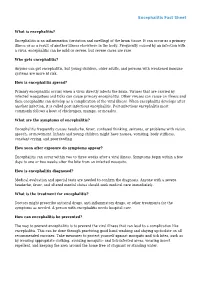 Encephalitis Fact Sheet
