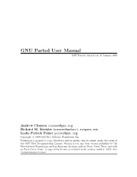 GNU Parted User Manual GNU Parted, Version 3.4, 25 January 2021