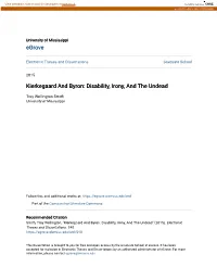 Kierkegaard and Byron: Disability, Irony, and the Undead