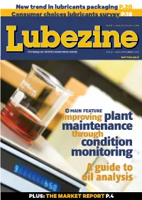 Maintenance Condition Monitoring