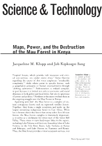 Maps, Power, and the Destruction of the Mau Forest in Kenya