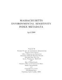Metadata for Massachusetts Environmental Sensitivity Index (ESI)