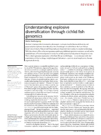 Understanding Explosive Diversification Through Cichlid Fish Genomics