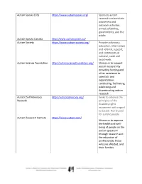 Autism Organizations Updated 9-21-17