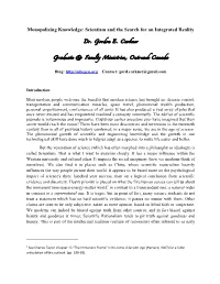 Monopolizing Knowledge: Scientism and the Search for an Integrated Reality
