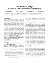 Than Meets the Eye: a Survey of Screen-Reader Browsing Strategies