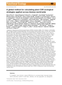A Global Method for Calculating Plant CSR Ecological Strategies Applied Across Biomes World-Wide