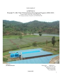 ACDI/VOCA Rwanda PL 480, Title II Monetization Development Program