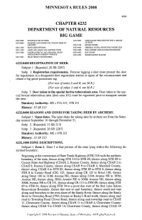 Chapter 6232 Department of Natural Resources Big G a M E