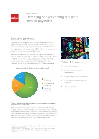 Detecting and Preventing Duplicate Invoice Payments