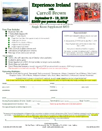 Experience Ireland with Carroll Brown