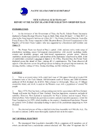 Forum Election Observer Report Niue