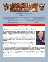 In This August, 2019 Issue the Dean's Column