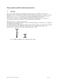 Prime Numbers and the (Double) Primorial Sieve