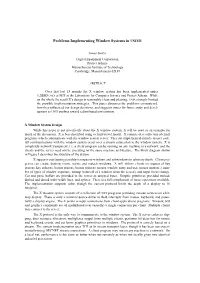 Problems Implementing Window Systems in UNIX®
