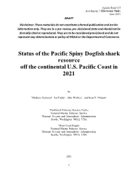 Status of the Pacific Spiny Dogfish Shark Resource Off the Continental U.S