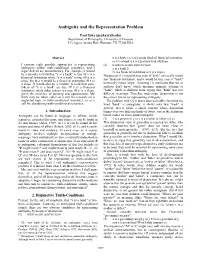 Ambiguity and the Representation Problem
