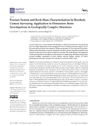Fracture System and Rock-Mass Characterization by Borehole