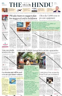 PM Asks States to Suggest Plan for Staggered End to Lockdown