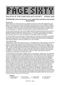 Bulletin of the Computer Arts Society Spring 2005