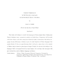 Genetic Inheritance in the Isolects of Kotawaringin Barat, Kalimantan