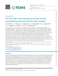 Into the Wild: New Yeast Genomes from Natural Environments and New Tools for Their Analysis D