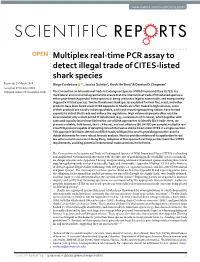 Multiplex Real-Time PCR Assay to Detect Illegal Trade of CITES-Listed